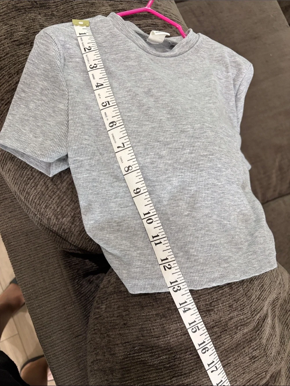 SHEIN Girls' Sz8 Gray Short Sleeve Tee/Skirt Set